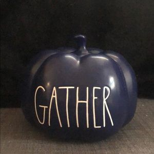 Rae Dunn dark blue Gather pumpkin